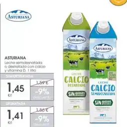 Supermercados Plaza La asturiana - leche semidesnatada o desnatada con calcio y vitamina d oferta