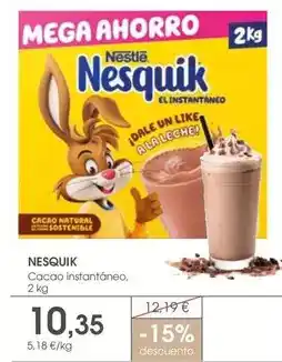 Supermercados Plaza Nesquik - cacao instantaneo oferta
