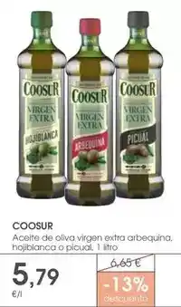 Supermercados Plaza Coosur - aceite de oliva virgen extra arbequina, hojiblanca o picual oferta