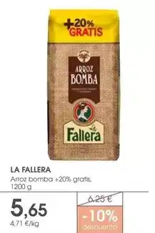 Supermercados Plaza La fallera - arroz bomba +20% grats oferta