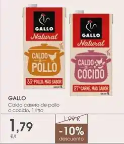 Supermercados Plaza Gallo - caldo casero de pollo o cocido oferta