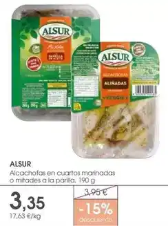 Supermercados Plaza Alsur - alcachofas en cuartos marinadas o mitades a la partila oferta