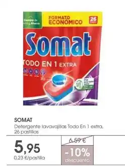 Supermercados Plaza Somat - detergente lavavajillas todo en 1 extra oferta
