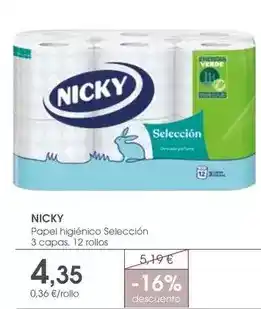 Supermercados Plaza Nicky - papel higiénico selección oferta