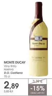 Supermercados Plaza Monte ducay - vino tinto reserva d.o. carinena oferta