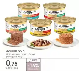 Supermercados Plaza Gourmet gold - gold mousse comida humeda para gatos oferta