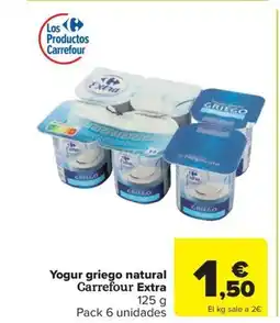 Carrefour Express Yogur griego natural Carrefour Extra oferta