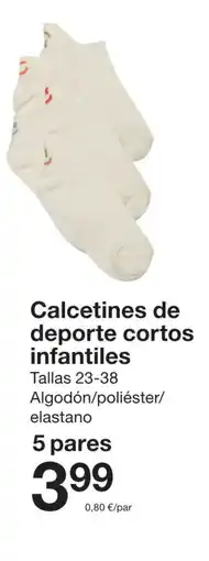 Zeeman Calcetines de deporte cortos infantiles oferta