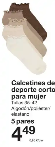 Zeeman Calcetines de deporte cortos para mujer oferta