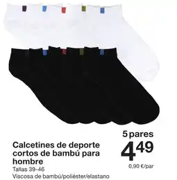 Zeeman Calcetines de deporte cortos de bambú para hombre oferta