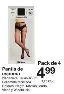Zeeman ZEEMAN Pantis de espuma oferta