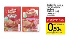 Dialprix REVILLA Salchichón extra o chorizo selecto lonchas oferta
