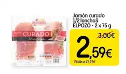 Dialprix ELPOZO Jamón curado 1/2 lonchas oferta