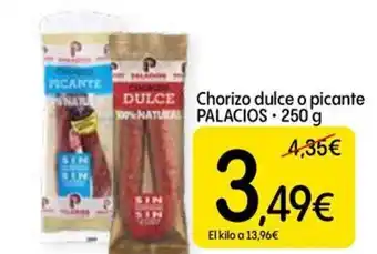 Dialprix PALACIOS Chorizo dulce o picante oferta