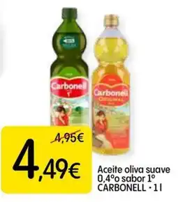Dialprix CARBONELL Aceite oliva suave 0,4° sabor 1° oferta