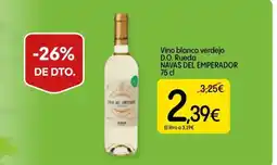 Dialprix NAVAS DEL EMPERADOR 75 cl Vino blanco verdejo D.O. Rueda oferta