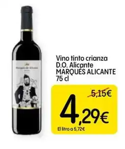 Dialprix MARQUÉS ALICANTE Vino tinto crianza D.O. Alicante oferta