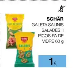 Plusfresc SCHÄR Galeta salinis salades i picos pa de vidre oferta