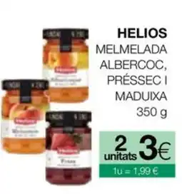 Plusfresc HELIOS Melmelada albercoc, préssec i maduixa oferta