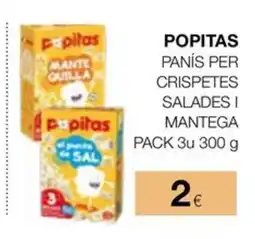 Plusfresc POPITAS Panís per crispetes salades i mantega oferta