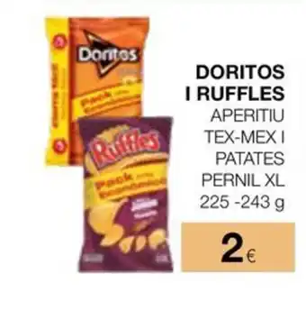 DORITOS I RUFFLES Aperitiu tex-mex i patates pernil xl
