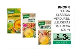 Plusfresc KNORR Crema clàssica verdures, lleugera i carbassa oferta