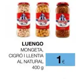 Plusfresc LUENGO Mongeta, cigró i llentia al natural oferta