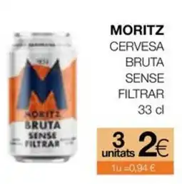 Plusfresc MORITZ Cervesa bruta sense filtrar oferta