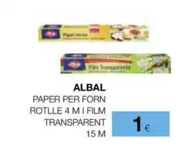 Plusfresc ALBAL Paper per forn rotlle 4 mi film transparent oferta