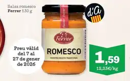 Sorli FERRER Salsa romesco oferta