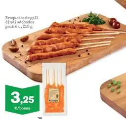 Sorli Broquetes de gall dindi adobades oferta