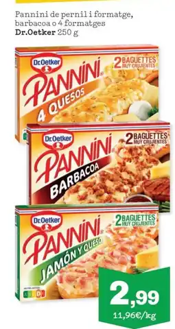 Sorli DR OETKER Pannini de pernili formatge, barbacoa o 4 formatges oferta