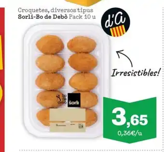 Sorli SORLI-BO DE DEBÒ Croquetes, diversos tipus oferta
