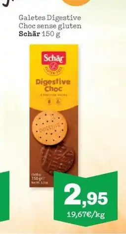Sorli SCHÄR Galetes Digestive Choc sense gluten oferta