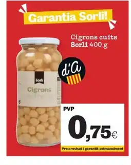 Sorli SORLI Cigrons extra oferta