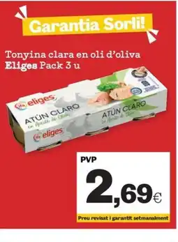 Sorli ELIGES Tonyina clara en oli d'oliva oferta