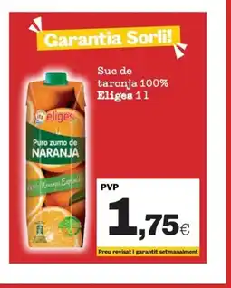 Sorli ELIGES Suc de taronja 100% oferta