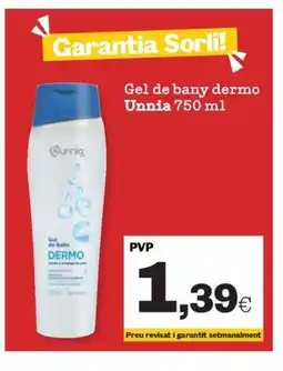 Sorli UNNIA Gel de bany dermo oferta