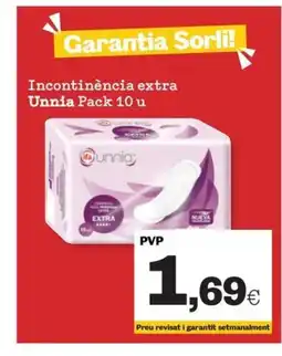 Sorli UNNIA Incontinència extra oferta