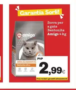 Sorli AMIGO Sorra per a gats Bentonita oferta