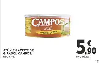 Supercor Campos Atún En Aceite De Girasol 650gne oferta