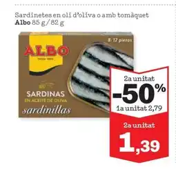 Sorli ALBO Sardinetes en oli d'oliva o amb tomàquet oferta