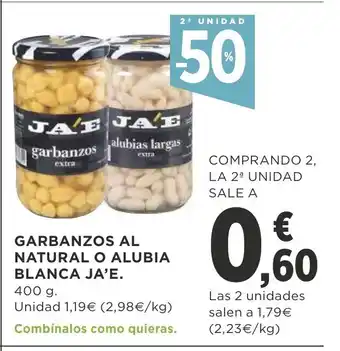Supercor Ja'E Garbanzos Al Natural O Alubia Blanca 400g oferta