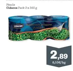 Sorli CIDACOS Pèsols oferta