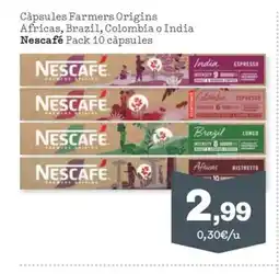 Sorli Càpsules Farmers Origins Africas, Brazil, Colombia o India oferta