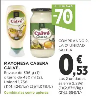 Supercor Calvè Mayonesa Casera oferta