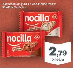 Sorli NOCILLA Barretes original o Cookies&Cream oferta