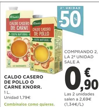 Supercor Caldo Casero De Pollo O Carne Knorr 1L oferta