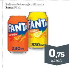 Sorli FANTA Refresc de taronja o llimona oferta