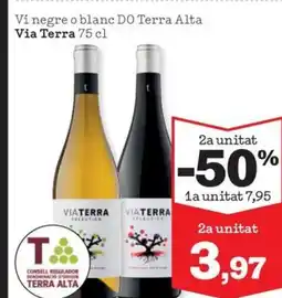 Sorli VIA TERRA Vi negre o blanc DO Terra Alta oferta